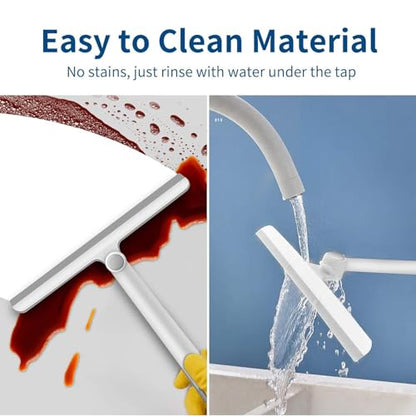 Shower Squeegee for Shower Doors, Shower Squeegee for Glass Doors, Bathroom, Mirrors, Windows Cars and Tile Walls, Silicone Handle Shower Squeegee 18 Inch (C)