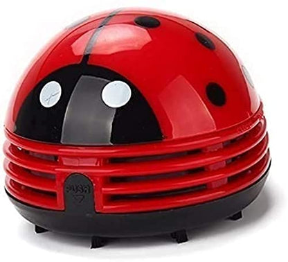 E ECSEM Cute Portable Cartoon Mini Desktop Vacuum Cleaner Table Dust Crumb Sweeper(Red#002) - color: Red#002