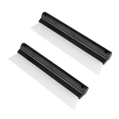 2 Pack 10 Inches Cleaning Water Squeegee Blades Soft Silicone Squeegee for Shower, Kitchen, Window and Car Glass