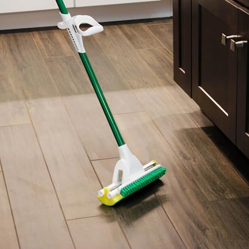 Nitty Gritty Sponge Mop with Built-in Scrub Brush - Heavy-Duty for Deep Cleaning, Suitable for Tile/Marble/Wood Floors