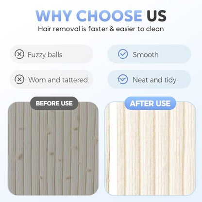 Pet Hair Removal Tool, Portable Fur Remover Brush & Carpet Scraper Rake, Dog & Cat Hair Remover for Couch, Carpet, Car Mats, Pet Bed & Furniture (Blue) - color: Blue