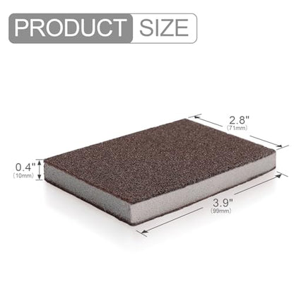 Krisler Carborundum Sponge Nano Emery Sponges Caspian Stone Pot Clean Brush Rust Eraser Grit Scouring Pads Pot Cleaning Pads with Carborundum Washing Kitchen Cleaner Tool 8pc - size: 0.4 Inch (Pack of 8)