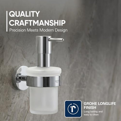 Grohe 40448001 Essentials Soap Dispenser With Holder, StarLight Chrome - color: Chrome