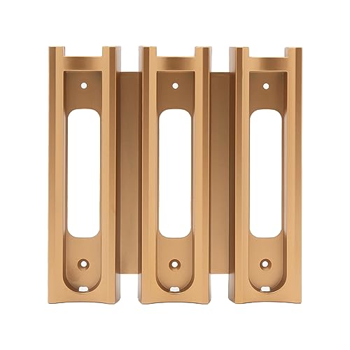 3-Head 400 ml Gold Soap Dispenser, Wall-Mount Triple Chamber Shampoo Conditioner Body Wash Pump, Bathroom Shower Gel Holder, Hotel Gym School Mall Refill Bottle, Adhesive or Screw Install