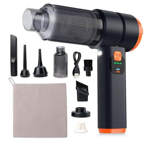 Cordless Handheld Car Vacuum Cleaner, 13000Pa Powerful Suction Brushless Motor, 2H Type-C Fast Charge, 40-Min Battery, HEPA Filter, 1.2lbs Lightweight, Portable for Car Home Pet Hair Cleaning
