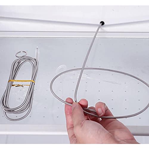 60 Inch Extra Long Flexible Tube Pipe Cleaner Brush Fridge Cleaning Tool, Stainless Steel Drain Tube Cleaning Brushes for Sink Refrigerator Kitchen（2 Pack）