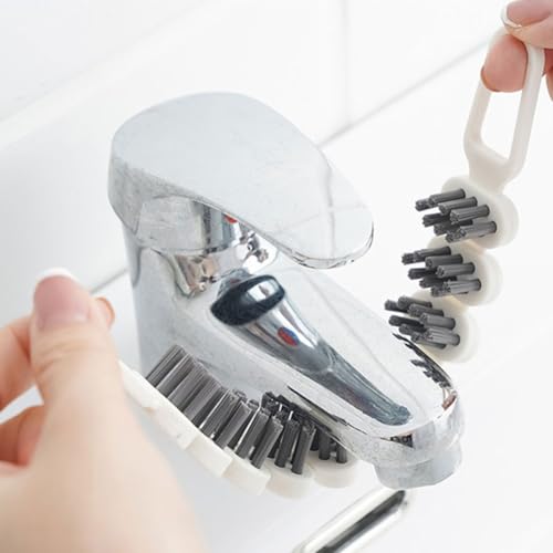 UKCOCO 2pcs Bendable Crevice Cleaning Brush Set, Small Metal Bristle Gap Cleaner for Kitchen, Bathroom, and Household Debris Removal