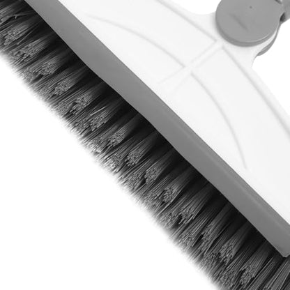 Long Handle Floor Scrub Brush with Hard Bristles for Crevice and Tile Cleaning, 126cm Extension Handle Bathroom and Kitchen Floor Scrubber for Deep Cleaning in Home and Outdoor Use