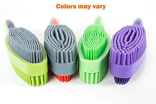 FURemover Duo Pet Hair Rubber Brush, Dual Sided to Easily Remove Fur and Lint from Clothing and Upholstery, Thick Bristles Groom Dogs and Cats, Easy to Clean, Colors May Vary - size: 1 Pack, style: FURemover Duo Lint Brush