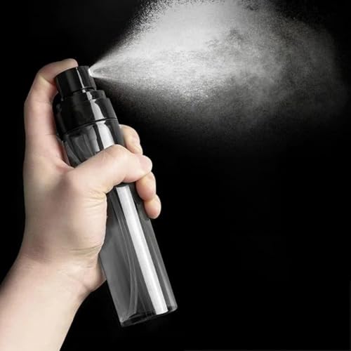 Refillable Fine Mist Spray Bottles Set for Travel Daily Use 120ml and 80ml Portable Continuous Sprayers for Hairstyling Skincare and Cleaning