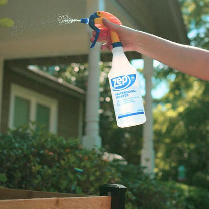 Zep Professional Sprayer Bottle 32 ounces - Up to 30 Foot Spray, Adjustable Nozzle
