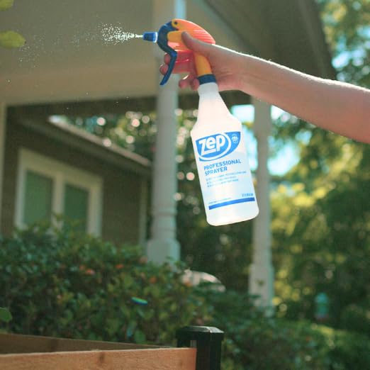 Zep Professional Sprayer Bottle - 32 Ounces (Pack of 1) 30 Foot Spray, Adjustable Nozzle