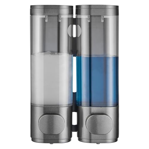 Shampoo and Conditioner Dispenser 2 Chamber No Drill,Shower Soap Pump Dispenser Wall Mounted,Body Wash Dispenser,Shower Gel Shampoo Holder for Bathroom Accessories, (Gun 2) - color: Gun 2