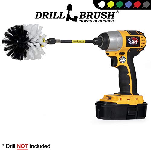 Cleaning Supples - Car Accessories - Drill Brush - Wheel Scrubbing - Cars, Trucks, Motorcycles - Rims - Wheels - Car Wash - Interior - Carpet Cleaner - Leather - Bucket Seats - Upholstery Cleaner - color: White