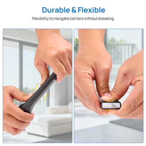 Tbest Universal Vacuum Crevice Tool, 35mm Flat Cleaner Nozzle for Car Detailing & Hard to Reach Areas, Durable Flexible Vacuum Attachment for Sofa, Keyboard, Vents, Under Furniture