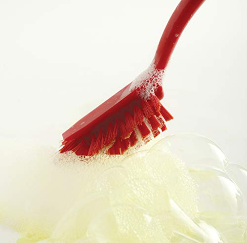 Norpro 1088R Scrub Brush/Scraper, Red, 13-inch - color: Red