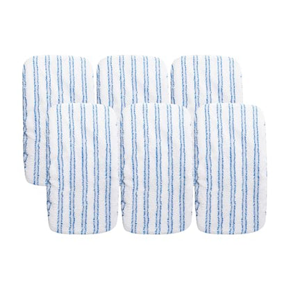 Matthew Microfiber Mop Refills Compatible with Hardwood Floor 'N More, Mop Head Replacement Reusable for Large Surface Compatible with ShMop and All 15 * 8” Flat Mops – 6Pcs Microfiber Mop Pads