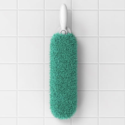 Microfiber Duster with Handle and Washable Duster Head, Dusters for Cleaning,Green, Reusable Cleaning Tool,2PCS