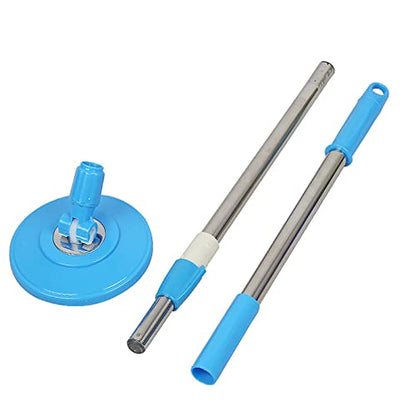 Spin Mop Pole Handle Replacement, Home 360 Degrees Rotating Telescopic Replacement Handle Cleaning Tool Accessories Enhanced Thickened Version for Cleaning Home Office (Blue) - color: Blue