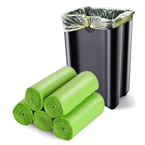 13-15 Gallon Trash Bags Plant Based Garbage Bags Recycling Unscented Tall Kitchen Trash Bags for Kitchen, Yard, Lawn,Office(75 Counts, Green) - style: 13 Gallon