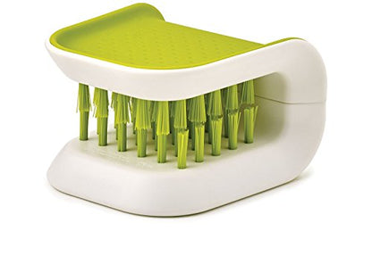 Non-Slip Blade Brush, Knife Cleaner, ABS Cutlery Cleaner, Green Double Sided Bristle Scrubber for Kitchen Chopsticks Fork Spoon Knives Washing by Doxishruky (Green, 1pc) - size: 1 Count (Pack of 1)