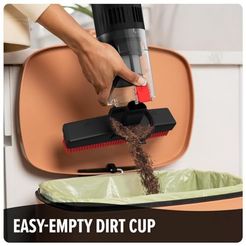 Dirt Devil Broom Vac Cordless Hard Floor Cleaner, Lightweight, Bagless, Rechargeable, Clean Every Corner, Nook, Cranny and Edge, Cordless Vacuum Cleaners for Home Use