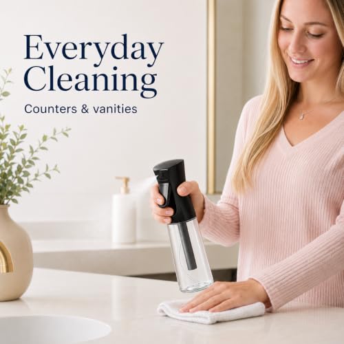 3 Pack Spray Bottles, Continuous Mist Sprayer, Water Spray Bottle for Hair, Hair Mister, 200ml x2 + 30ml Refillable Fine Mist Set - for Styling, Plants, Cleaning & Home Use (Black & White) - color: Black+White