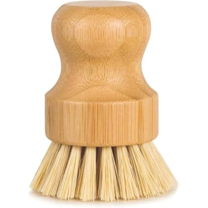 Bamboo Dish Brush, Natural Dish Scrub Brush for Kitchen, Wooden Dish Scrubber, Dish Washing Brush for Dishes, Pots, Pans, Sink Cleaning