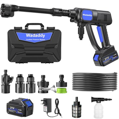 Cordless Power Cleaner, 1250 PSI Portable Battery Powered Cleaning Tool with Brushless Motor, Self-Priming System & Lightweight Design for Cars, RVs, Patios, Fences, Garden & Camping
