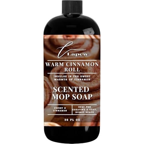 Lapew Warm Cinnamon Roll Scented Mop Soap - Luxury Floor Cleaner Concentrate for Mopping Tile, Laminate, Vinyl & Hardwood | Streak-Free, Low-Foam | 36 oz