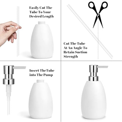 2 Pack Soap Dispenser Pump Replacement 28/400 Thread Lotion Pump Head for Regular Mouth Refillable Bottles for Kitchen & Bathroom(Silver) - color: Silver-3