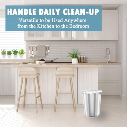 8 Gallon Trash Bags - 50 Count 8 Gal Medium Trash Bags, Unscented White 8 Gallon Garbage Bags - style: 8 Gallon-50 Count