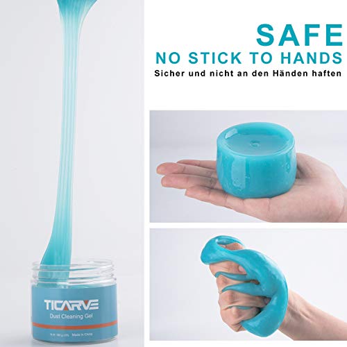 TICARVE Cleaning Gel for Car Detail Tools Car Cleaning Automotive Dust Air Vent Interior Detail Putty Universal Dust Cleaner for Auto Laptop Car Slime Cleaner - color: Blue