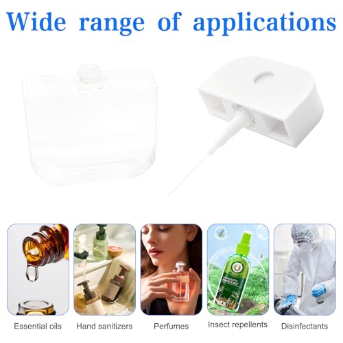 6 Pcs Clear Spray Bottles, Portable Card Spray Bottles, 38 ML Refillable Plastic Perfume Atomizer Vials, Suitable Perfume, moisturizing water, hand sanitizer - color: 38ML 6 Pcs