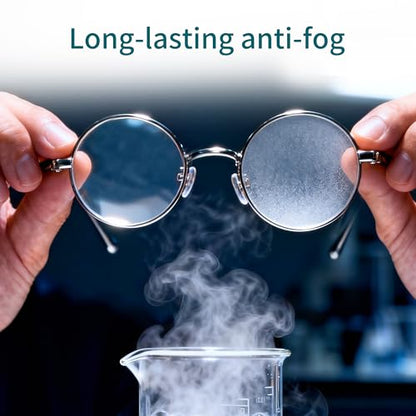 Anti-Fog Lens Wipes (12x12cm) – Larger Size, 100-Count, Individually Wrapped, Pre-Moistened Cleaning Sheets for Glasses, Goggles & Screens, No-Residue, Streak-Free Fog Prevention