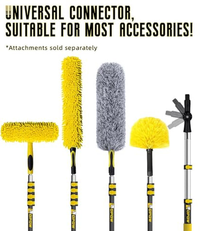Wall-Mounted Mop and Broom Holder Storage Organizer with Good Grip, Cleaning Tools Hanger for Kitchen, Garden, Laundry Room and Garage, 4 Slots, 5 Hooks
