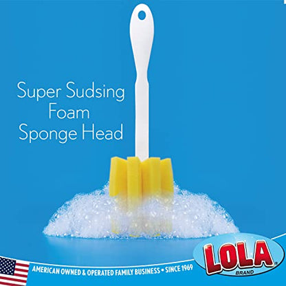 LOLA Glass & Jar Sponge Brush, Star Shaped, Foam Material, Dishwasher Safe, Non-Scratch, Perfect for Glasses, Mugs, Bottles. 1 Count - size: 1 Pack