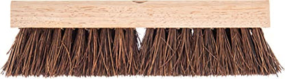 SPARTA Flo-Pac Palmyra Floor Scrubber, Deck Cleaning Brush, Outdoor Broom with Palmyra Bristles for Outdoor Surfaces, 10 Inches, Tan, (Pack of 12)
