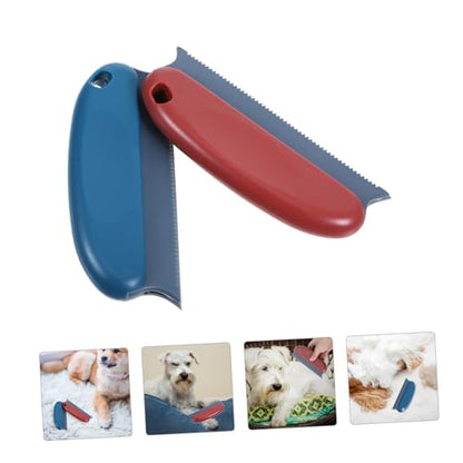 2pcs Tool for Furniture and Carpets Portable Carpet Scraper and Rake for Effortless Lint and Hair Removal from Rugs and Clothing Brick