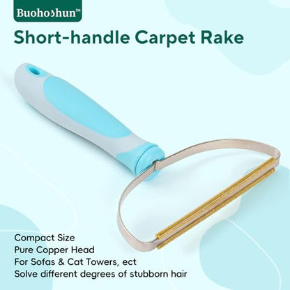 Pet Hair Remover, Retractable Carpet Scraper Rake, Portable Carpet Scraper of Dog Cat Hair Remover for Embedded Fur Removal from Carpet, Stair or Rug