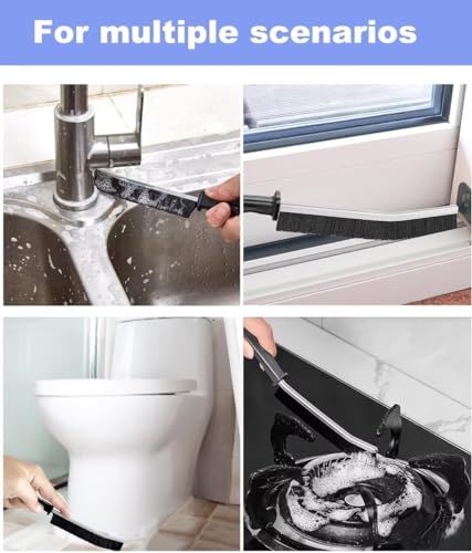 Crevice Cleaning Brush,Hard-Bristle Thin Gap Cleaning Brush Grout Cleaner Brush Magic Brush Cleaner Small Spaces Cleaning Tool for Home Bathroom, Shower, Tile, Kitchen, Window Groove