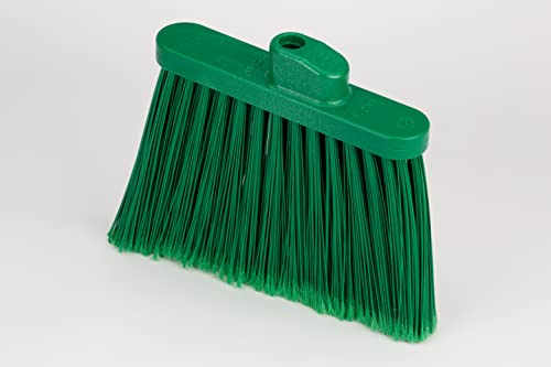 SPARTA 41083EC09 Plastic Color Coded Broom, Unflagged Bristles, Long Broom With Angled Head For Small Debris Cleaning, 56 Inches, Green - color: Green