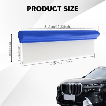Silicone Water Blade Squeegee, Car Squeegee, 12 Inch Silicone T-Bar Water Blade, Universal Car Accessories Quick Drying Flexible Squeegees Wiper for Auto Window Mirror Glass Shower Door