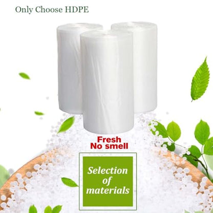 4 Gallon Trash Bags, Garbage Bags Waste Bin Strong Wastebasket Liners Bags for Kitchen Home Bedroom Bathroom Office-125 Counts (Clear White) - style: Clear White-4Gal-125-2