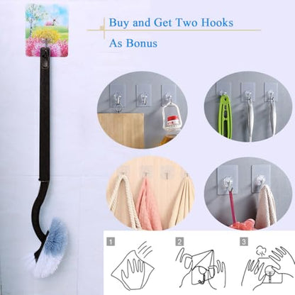 2 Pack Curved Toilet Bowl Brush Without Holder for Bathroom, Compact Toilet Brush Durable Under The Rim Household Deep Cleaning Brushes (Black Toilet Brush Without Holder) - color: Black Toilet Brush Without Holder