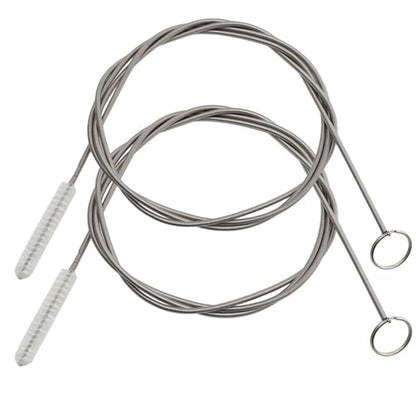 Extra Long Pipe Tube Cleaner Fridge Drain Pipe Dredging Tool Flexible Drain Brush Skinny Tube Spiral Cleaning Brush Drinking Straw Cleaner Brush Nylon Spring Aquarium Filter Brush 155CM (2)