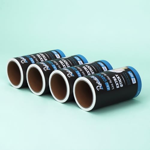 4.6 inch Giant Roller Refill for Evercare All-Purpose Giant Lint Rollers and T Handle Lint Roller 90 Sheets Each Refill, 4 Pack, 360 Sheets Total - size: 4.6 inch