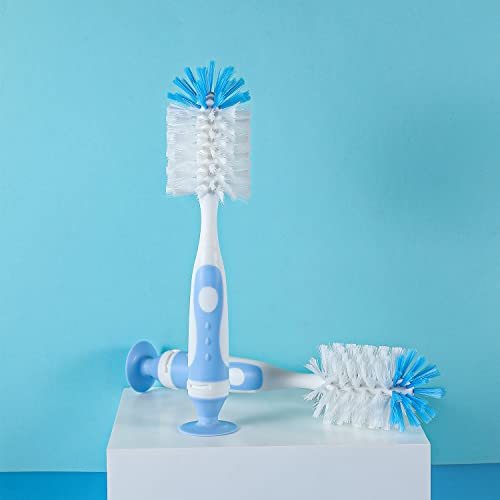 Chemimoso Multifunctional Cleaning Brush, Baby Bottle Brush, Bottle Brush Cleaner, Rotate The Suction Cup to Obtain The Small Bristle Brushes, Set X, Blue, Nylon and Nylon Brush - color: Blue 2