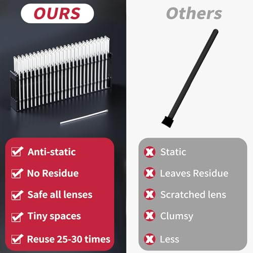 Reusable ESD Safe Gel Swabs with Paper Handle (2.5mm) - Anti-Static Sticky Tool for Camera Sensors, Semiconductors - No Residue, No Scratches, Multi-Use Cleaning (High Viscosity-100PCS) - size: High Viscosity-100PCS