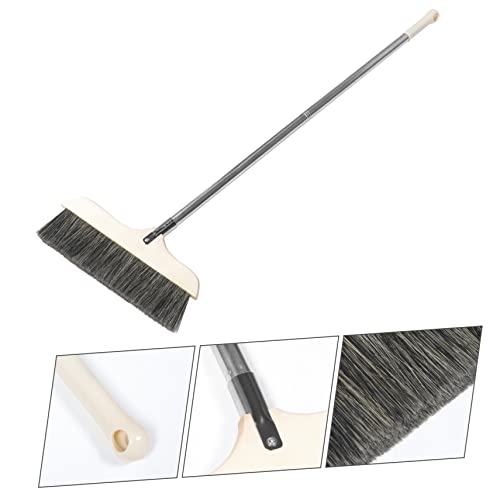 Beavorty Detachable Soft Bristle Broom with Long Handle Lightweight Indoor Cleaning Tool for Home Office Easy to Store Hardwood Floors and Carpets Space Saving Design